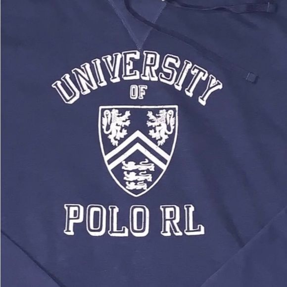 POLO RALPH LAUREN Big & Tall Blue University POLO Graphic Pullover Hoodie NWOT - Picture 5 of 5
